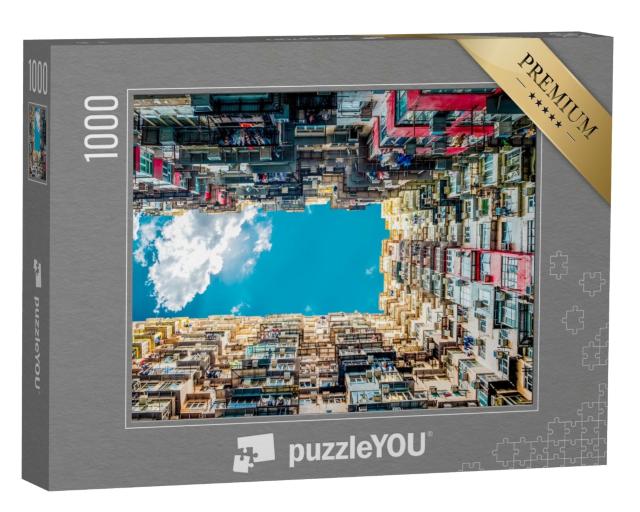 Puzzle de 1000 pièces « L'architecture vue d'en bas vers le ciel, une perspective passionnante »