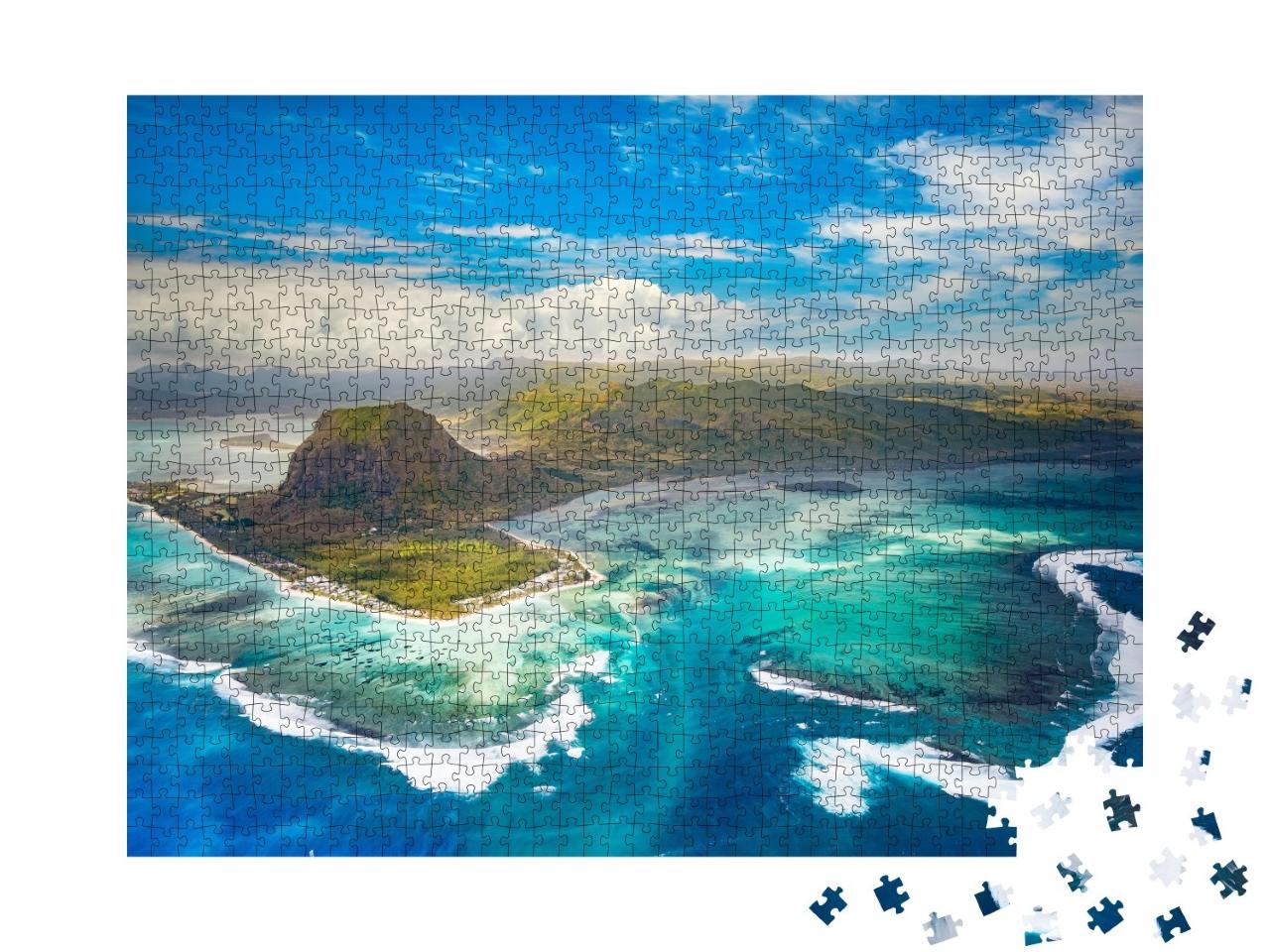 Puzzle de 1000 pièces « Chute d'eau sous-marine à l'île Maurice »