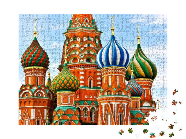 Puzzle de 1000 pièces « Cathédrale sur la Place Rouge à Moscou »