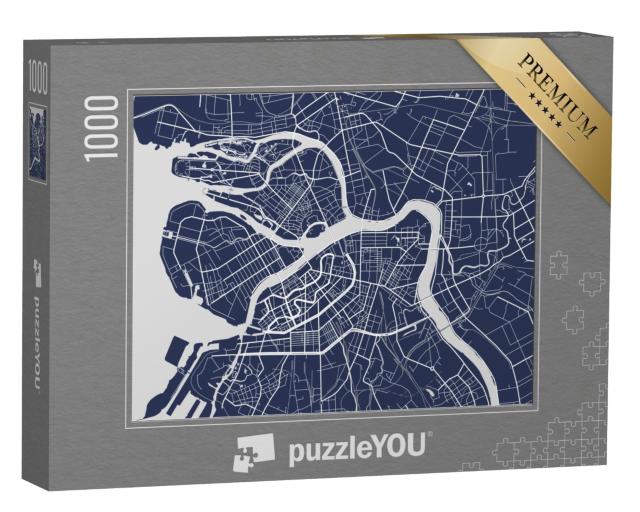 Puzzle de 1000 pièces « Carte vectorielle Saint-Pétersbourg, Russie »
