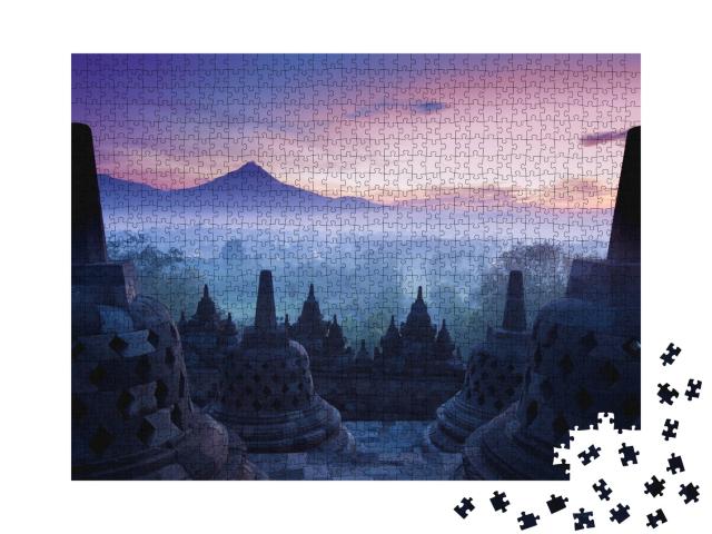 Puzzle de 1000 pièces « Temple de Borobudur, Yogyakarta, Java, Indonésie »