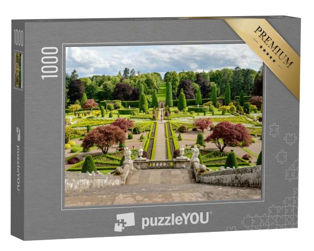 Puzzle de 1000 pièces « Château et jardins de Drummond dans le Perthshire, Écosse »