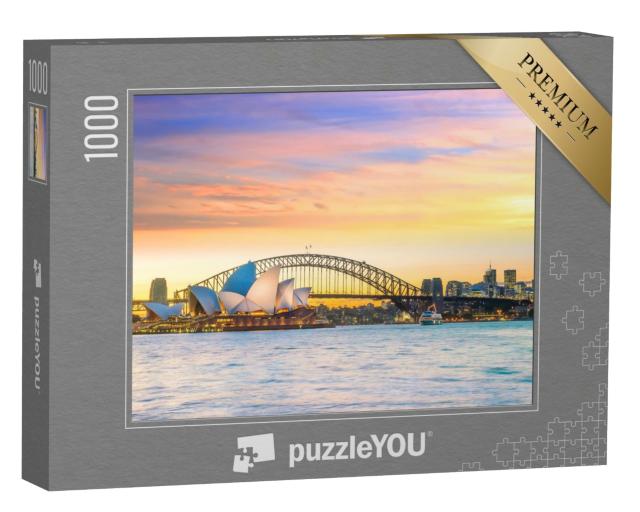 Puzzle de 1000 pièces « Skyline de Sydney en Australie, célèbre dans le monde entier »