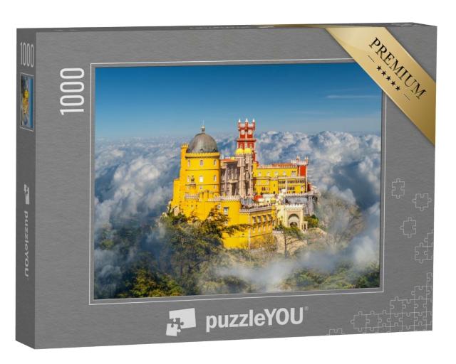 Puzzle de 1000 pièces « Palais national de Pena über den Wolken, région de Sintra, Portugal »