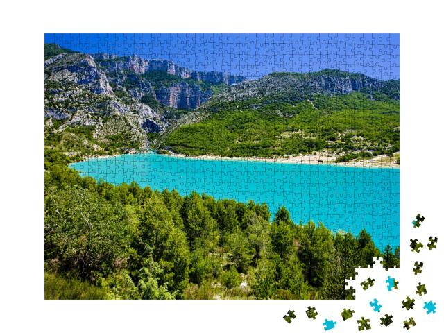 Puzzle de 1000 pièces « Lac de St. Croix, Les Gorges du Verdon, Provence, France »
