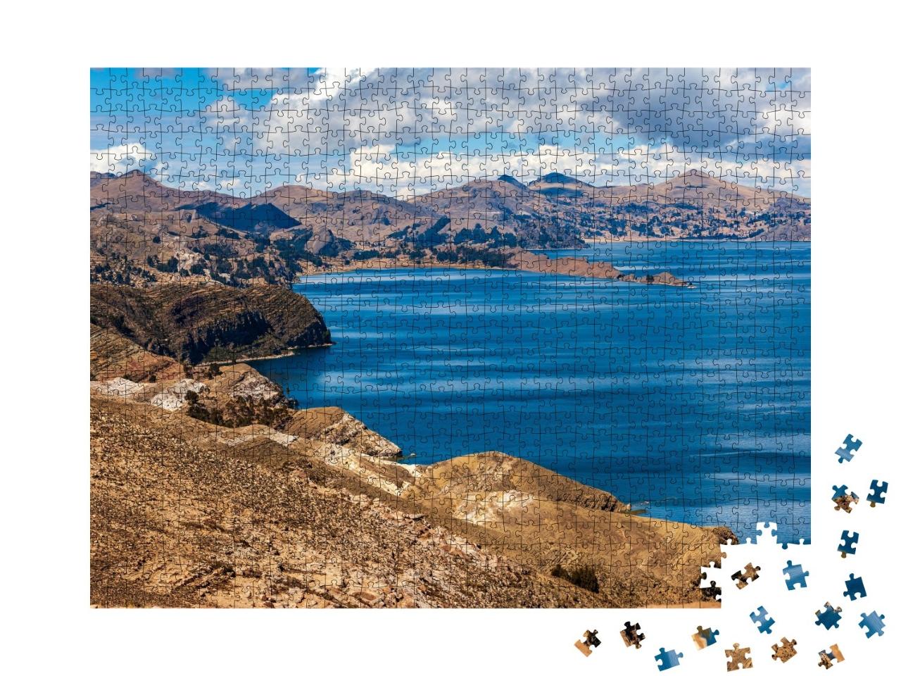 Puzzle de 1000 pièces « Lac Titicaca à la frontière entre le Pérou et la Bolivie »