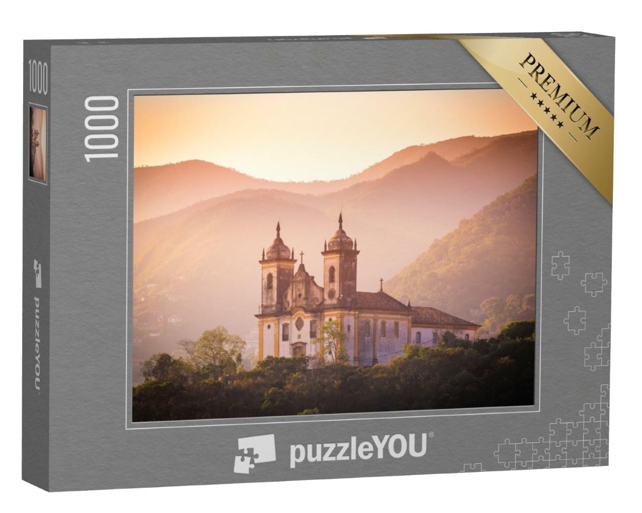 Puzzle de 1000 pièces « Église d'Ouro Preto, Minas Gerais, Brésil »