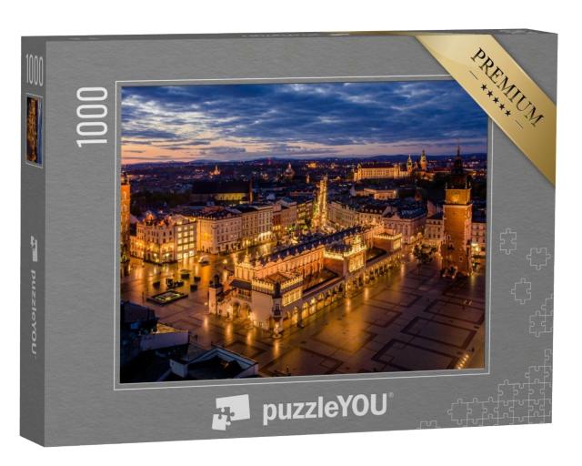 Puzzle de 1000 pièces « Place centrale de Cracovie, Pologne »