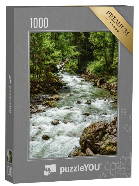 Puzzle de 1000 pièces « Rivière sauvage dans la gorge de Breitach, Bavière, Allemagne »