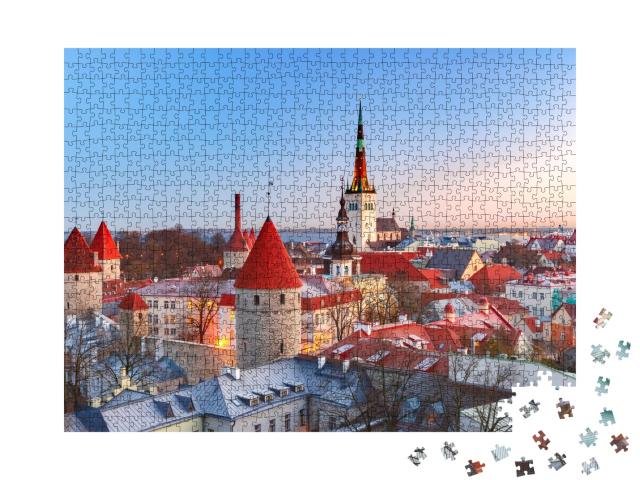 Puzzle de 1000 pièces « Vieille ville médiévale de Tallinn, Estonie »