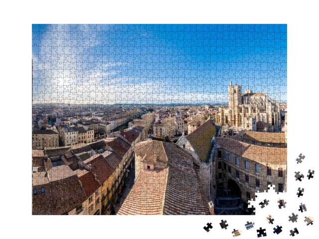Puzzle de 1000 pièces « Narbonne vue du donjon Gilles Aycelin en Languedoc-Roussillon-Midi-Pyrénées, France »