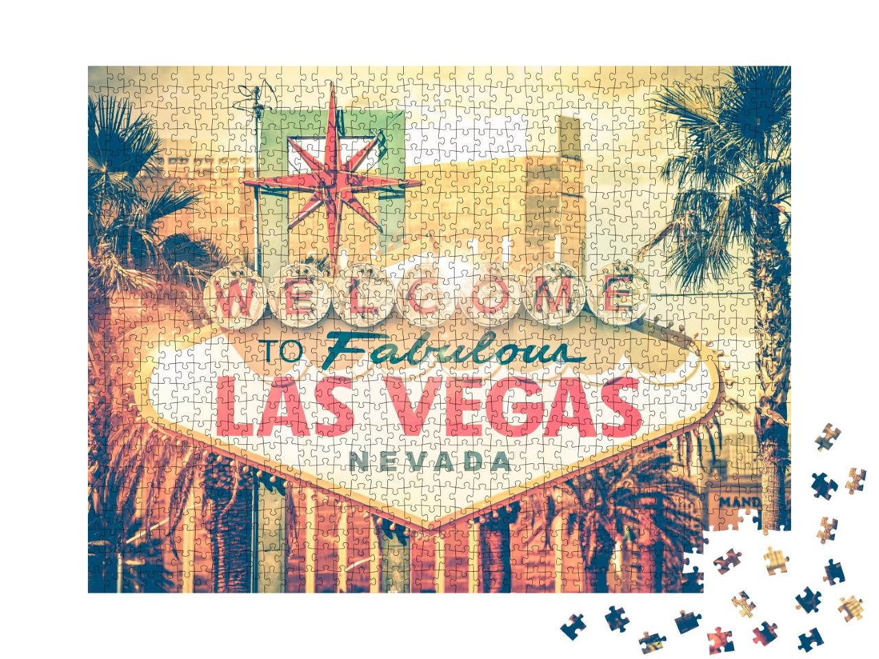 Puzzle de 1000 pièces « Bienvenue à la fabuleuse Las Vegas »