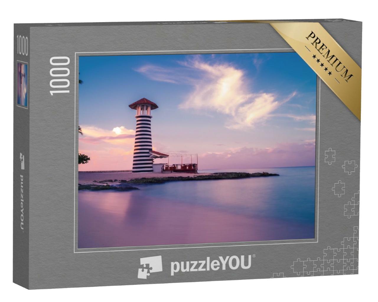 Puzzle de 1000 pièces « Lever de soleil sur la plage de Bayahibe, La Romana, République dominicaine »