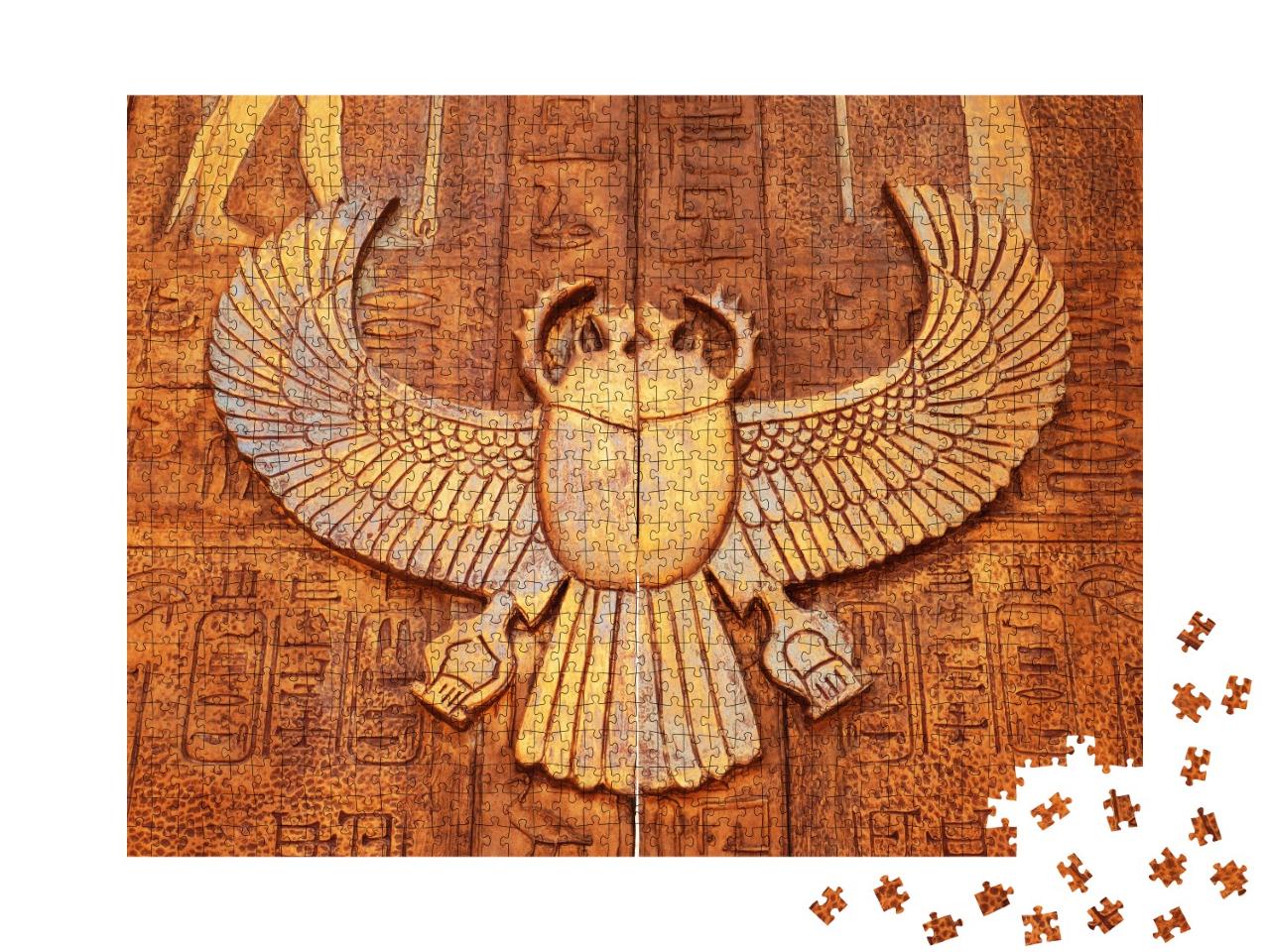Puzzle de 1000 pièces « Porte de l'Égypte ancienne dans les pyramides, Égypte »
