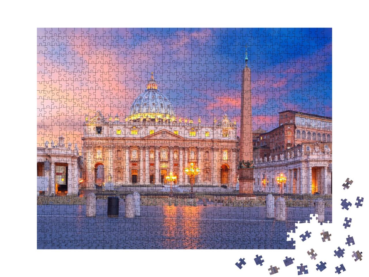 Puzzle de 1000 pièces « Lever de soleil sur la Cité du Vatican à Rome »