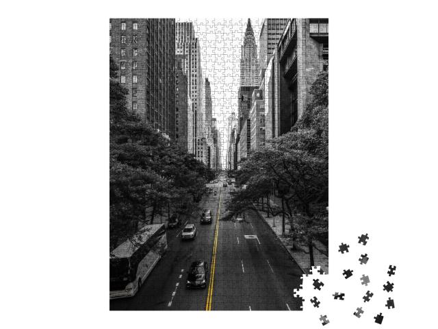 Puzzle de 1000 pièces « Rue sans fin à Manhattan, New York »