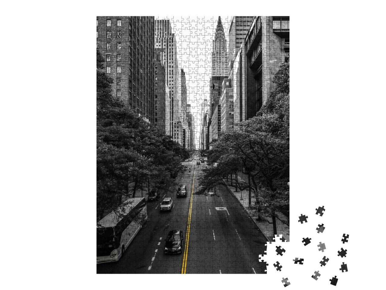 Puzzle de 1000 pièces « Rue sans fin à Manhattan, New York »