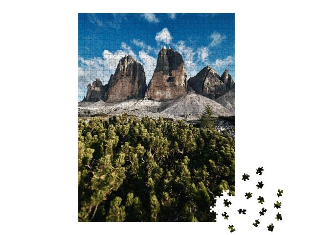 Puzzle de 1000 pièces « Les Trois Cimets dans les Dolomites de Sesto, Alpes italiennes »