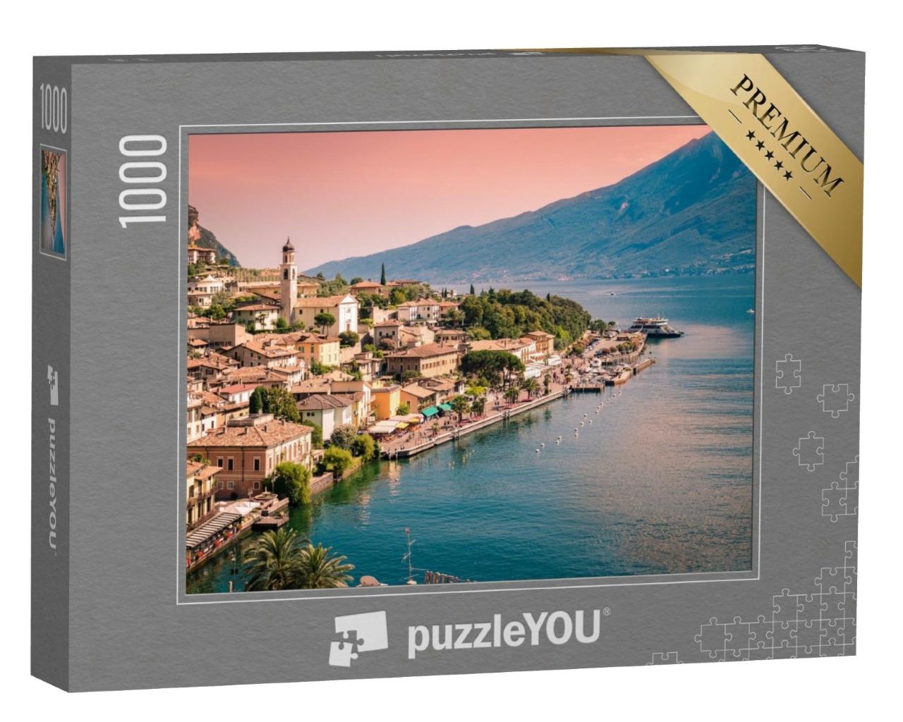 Puzzle de 1000 pièces « Limone sul Garda, une petite ville sur le lac de Garde, Italie »
