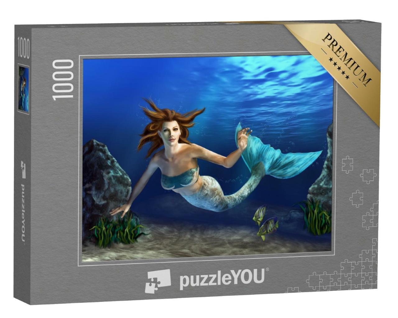 Puzzle de 1000 pièces « Sirène plongeant dans la mer »