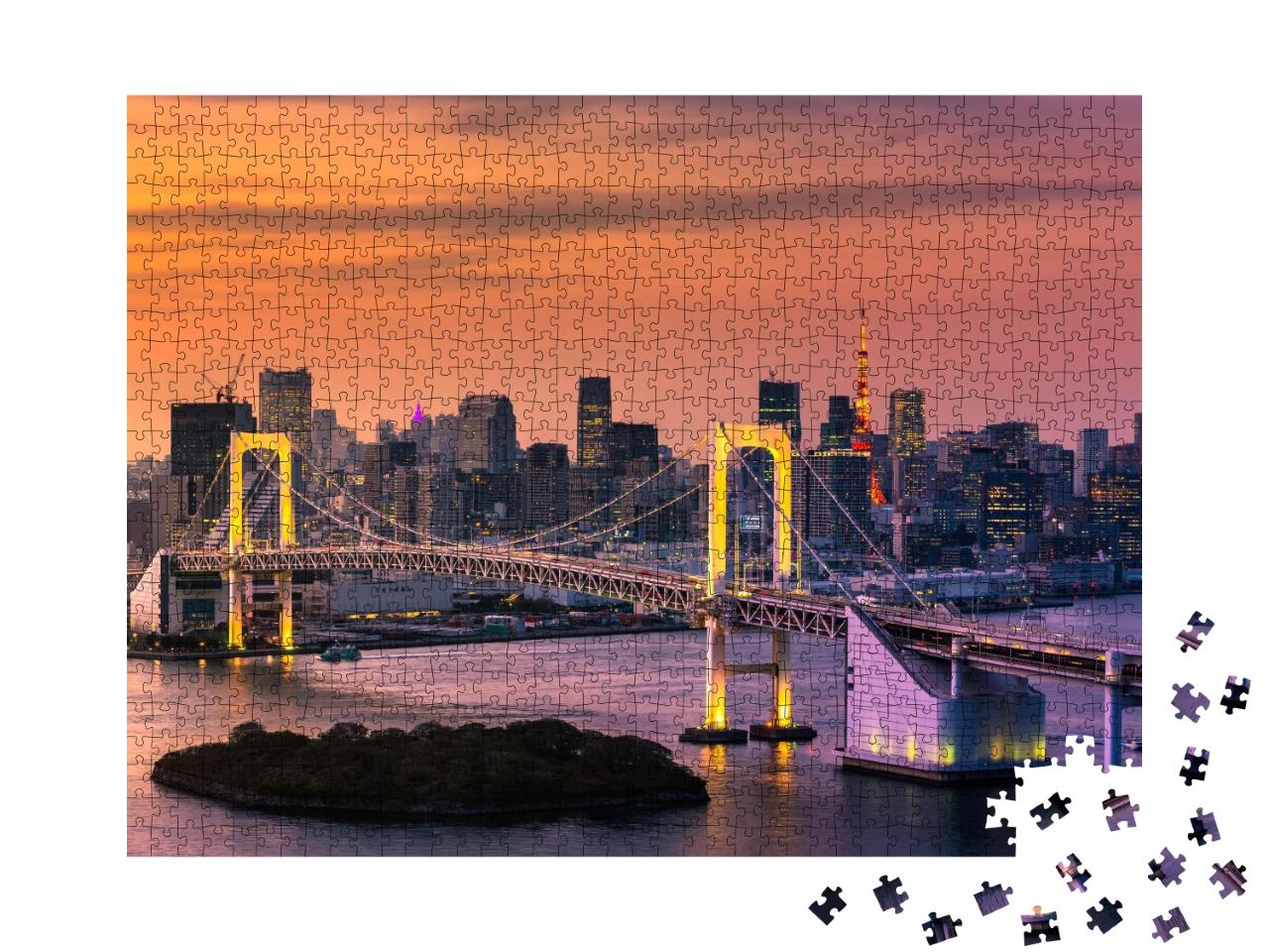 Puzzle de 1000 pièces « Baie de Tokyo et tour de Tokyo »