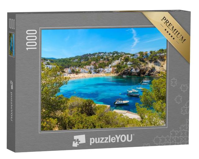 Puzzle de 1000 pièces « Pittoresque baie de Cala Vadella, île d'Ibiza, Espagne »
