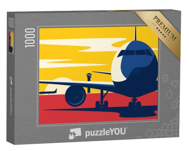 Puzzle de 1000 pièces « Sur une piste d'atterrissage »
