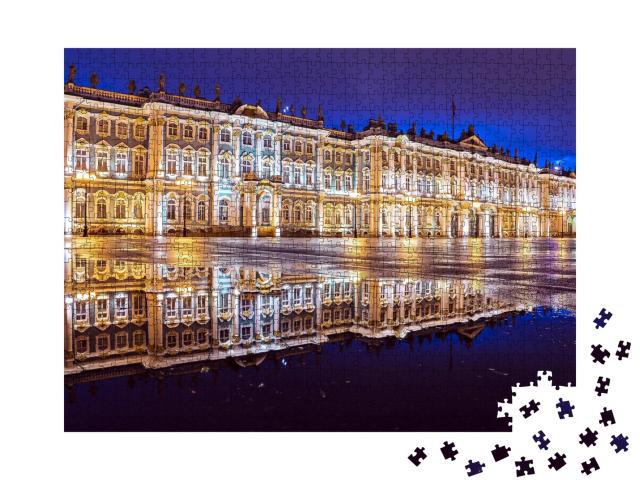 Puzzle de 1000 pièces « L'Ermitage sur la place du Palais, Saint-Pétersbourg »