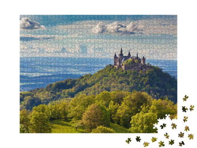 Puzzle de 1000 pièces « Burg Hohenzollern, château historique et impérial dans le Bade-Wurtemberg »