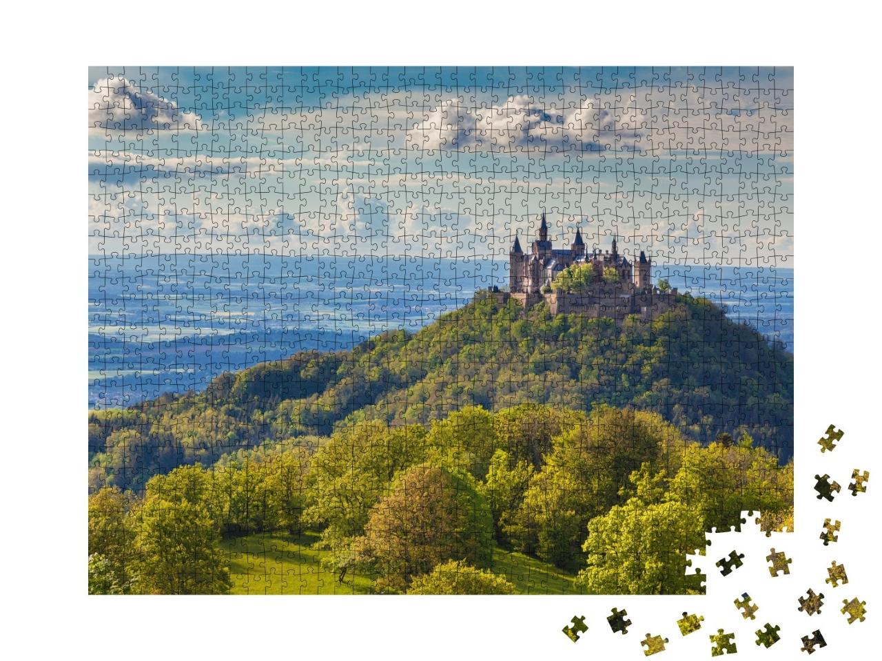 Puzzle de 1000 pièces « Burg Hohenzollern, château historique et impérial dans le Bade-Wurtemberg »