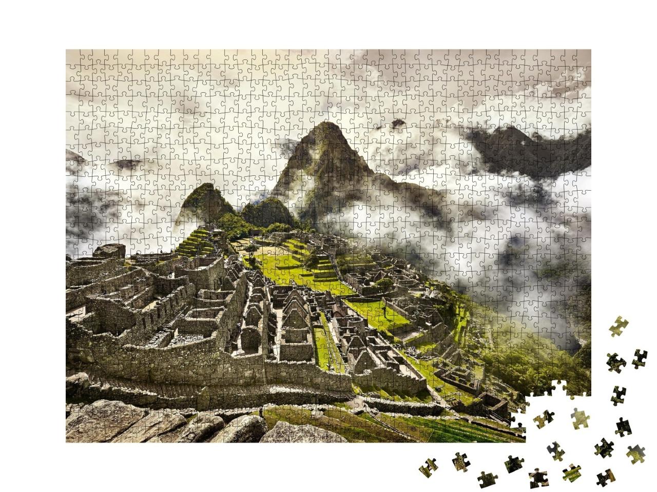 Puzzle de 1000 pièces « Ruines de l'ancienne cité inca de Machu Picchu »