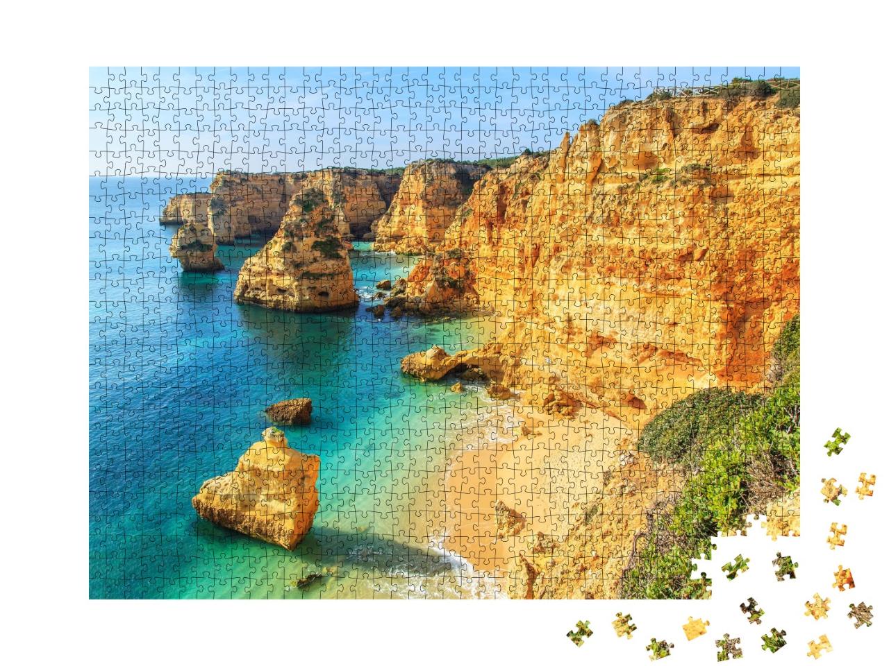 Puzzle de 1000 pièces « Blick auf Praia da Rocha in Portimao, Algarve, Portugal »