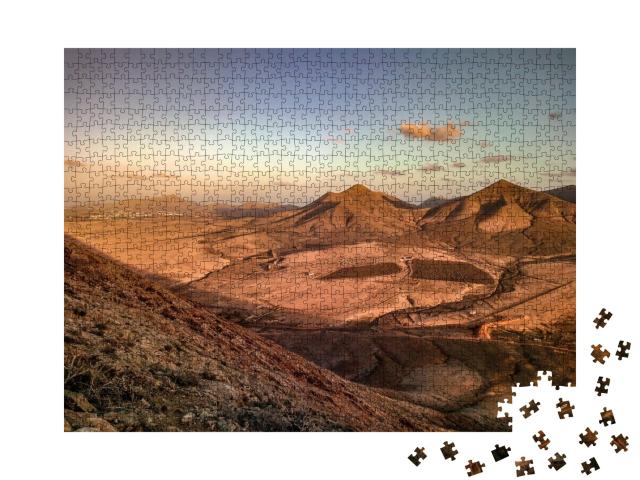 Puzzle de 1000 pièces « Volcans à Fuerteventura, îles Canaries »