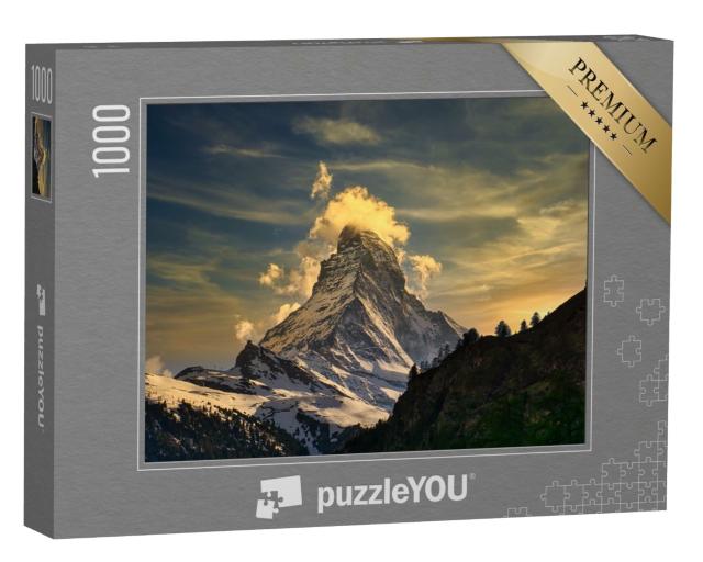 Puzzle de 1000 pièces « Beau coucher de soleil sur le Cervin, Zermatt, Suisse »