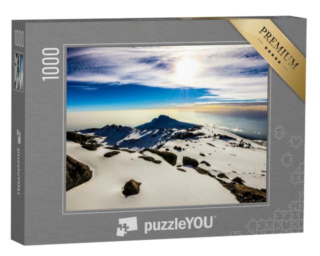 Puzzle de 1000 pièces « Neige, glace et glaciers au sommet du Kilimandjaro »