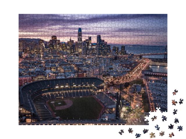 Puzzle de 1000 pièces « Soirée au-dessus de San Francisco, Californie, États-Unis »