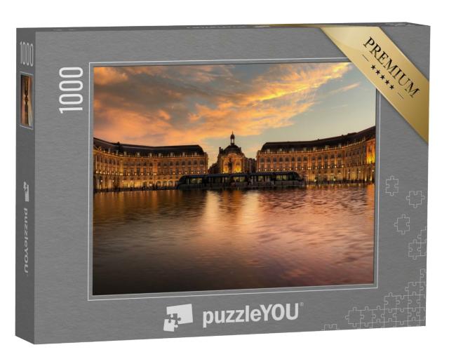 Puzzle de 1000 pièces « Place De La Bourse et tramway à Bordeaux, France. Un patrimoine mondial de l'Unesco »