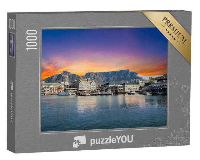 Puzzle de 1000 pièces « Table Mountain avec bateaux et mer, Le Cap, Afrique du Sud »