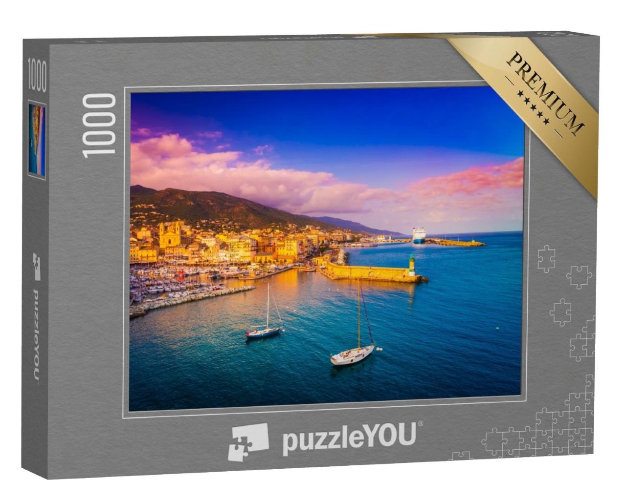 Puzzle de 1000 pièces « Beau panorama de la ville de Bastia en Corse »