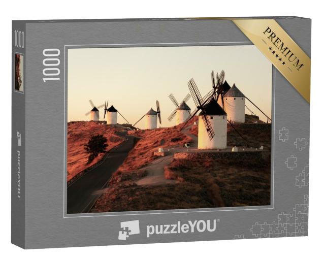 Puzzle de 1000 pièces « Les moulins à vent de Consuegra, Castille-La Manche, Espagne »