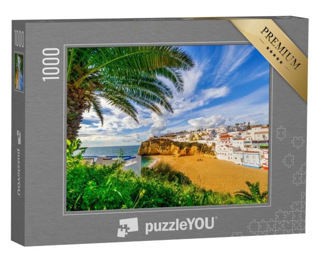 Puzzle de 1000 pièces « Architecture blanche à Carvoeiro, Algarve, Portugal »