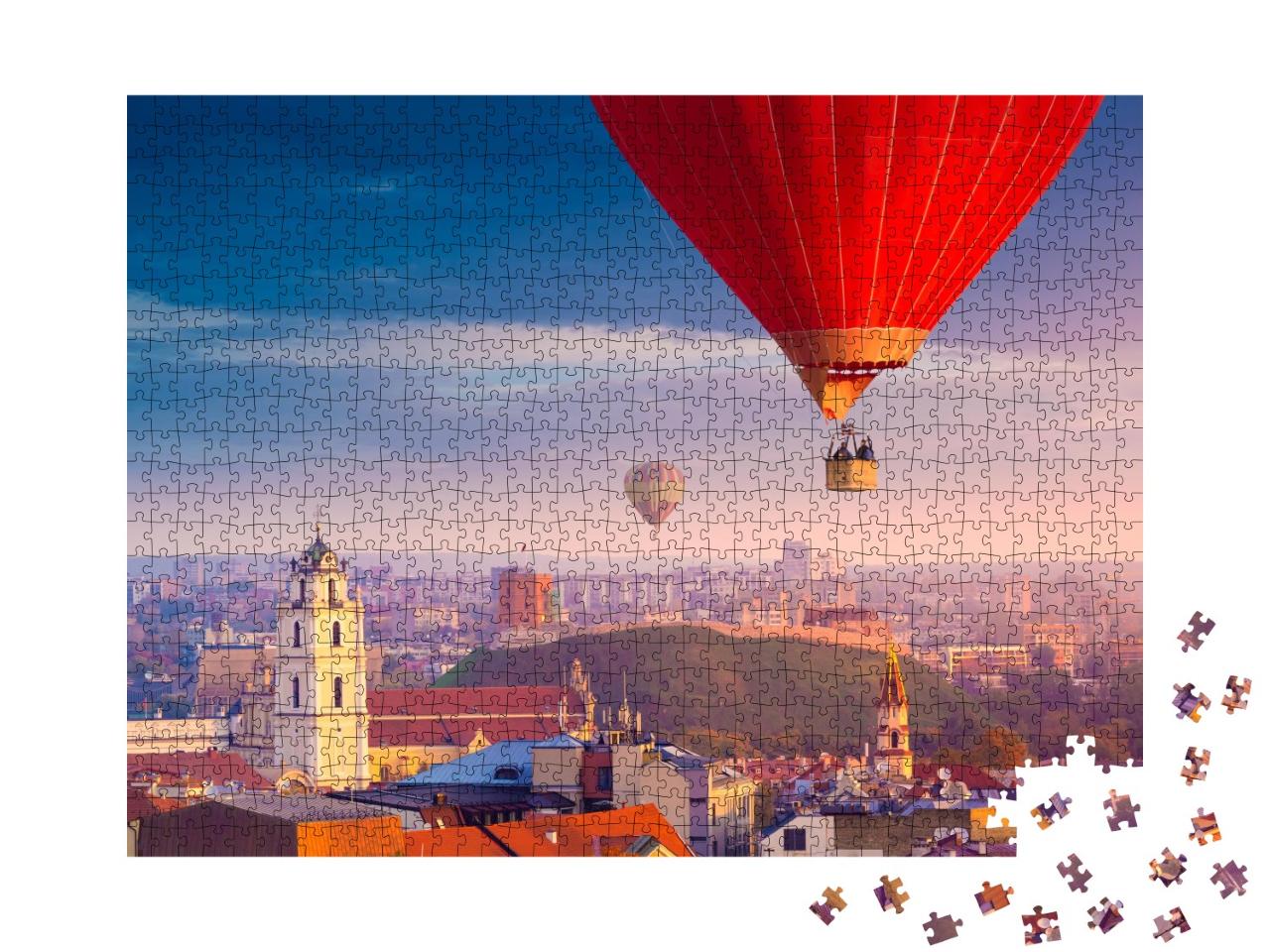 Puzzle de 1000 pièces « Vue aérienne de Vilnius, Lituanie »