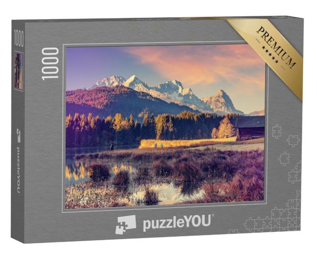 Puzzle de 1000 pièces « Magnifique vue sur les montagnes du Karwendel, Allemagne »