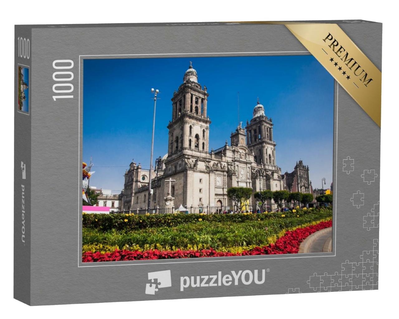 Puzzle de 1000 pièces « Vue impressionnante de la cathédrale métropolitaine de Mexico »
