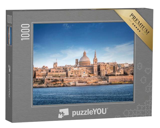 Puzzle de 1000 pièces « L'horizon de La Valette avec la cathédrale Saint-Paul »