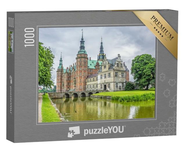 Puzzle de 1000 pièces « Vue extérieure du château de Frederiksborg au Danemark »