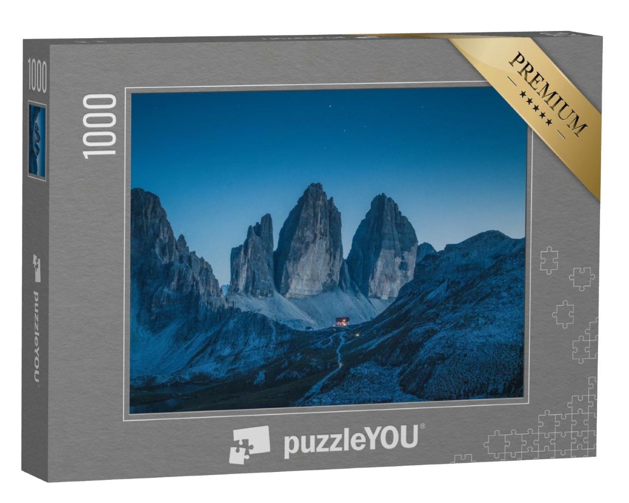 Puzzle de 1000 pièces « Belle vue sur les célèbres Trois Cimets, Tyrol du Sud, Italie »