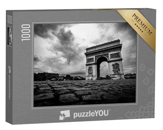 Puzzle de 1000 pièces « Arc de Triomphe, Paris, noir et blanc »