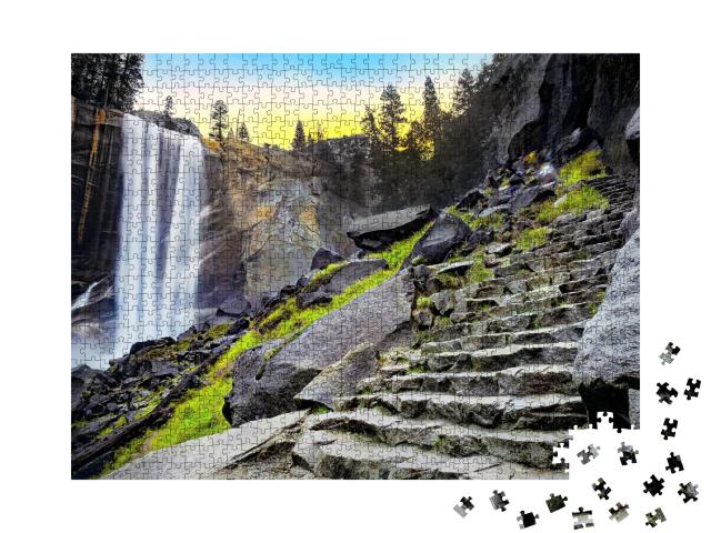 Puzzle de 1000 pièces « Chutes de Vernal dans le parc national de Yosemite, Californie, États-Unis »