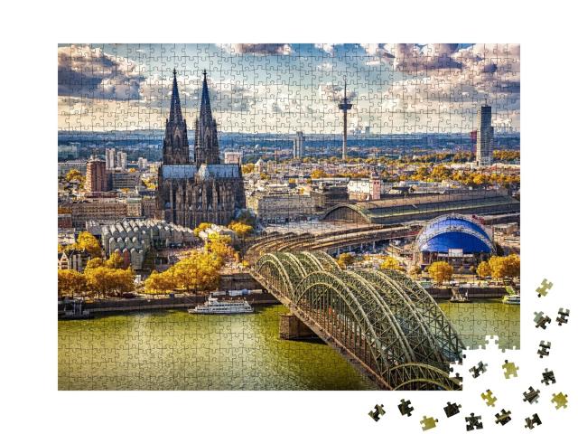 Puzzle de 1000 pièces « Vue aérienne de Cologne, Allemagne »